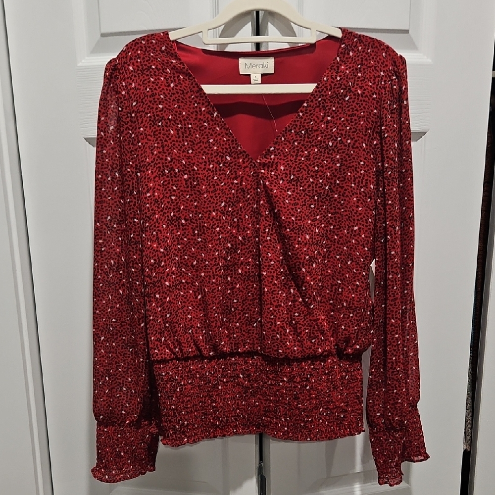 Meraki Red Blouse